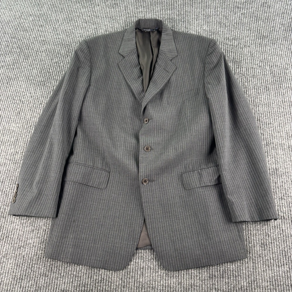 Polo Ralph Lauren Sport Coat 40R Gray Pinstripe Wool Blazer Classic 3 Button